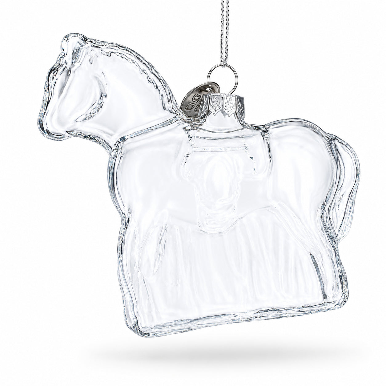 Horse Clear Glass Christmas Ornament in Clear color Figurine