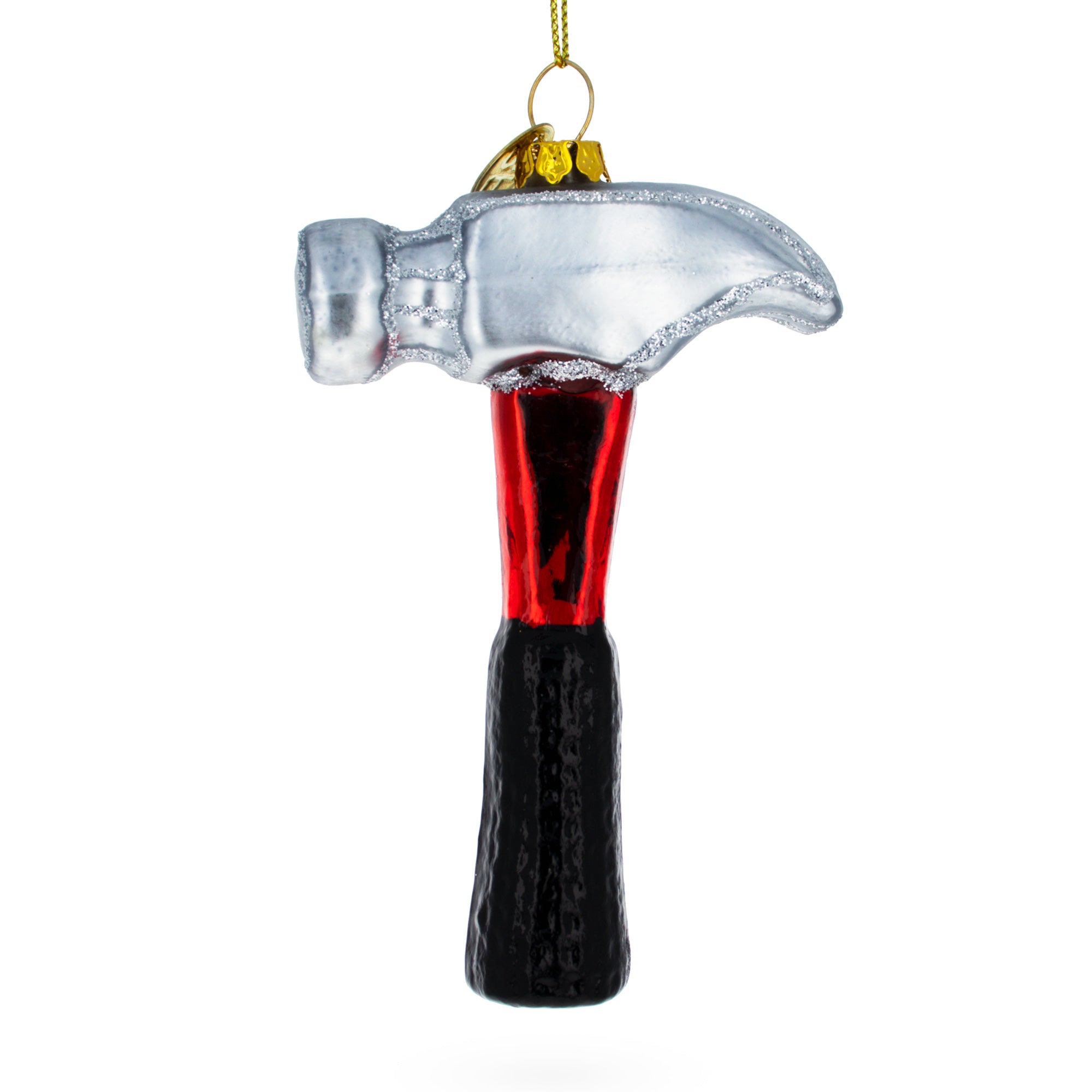 Hammer Glass Christmas Ornament in Black color Figurine
