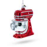 Glass Retro Stand Kitchen Mixer - Blown Glass Christmas Ornament in Multi color