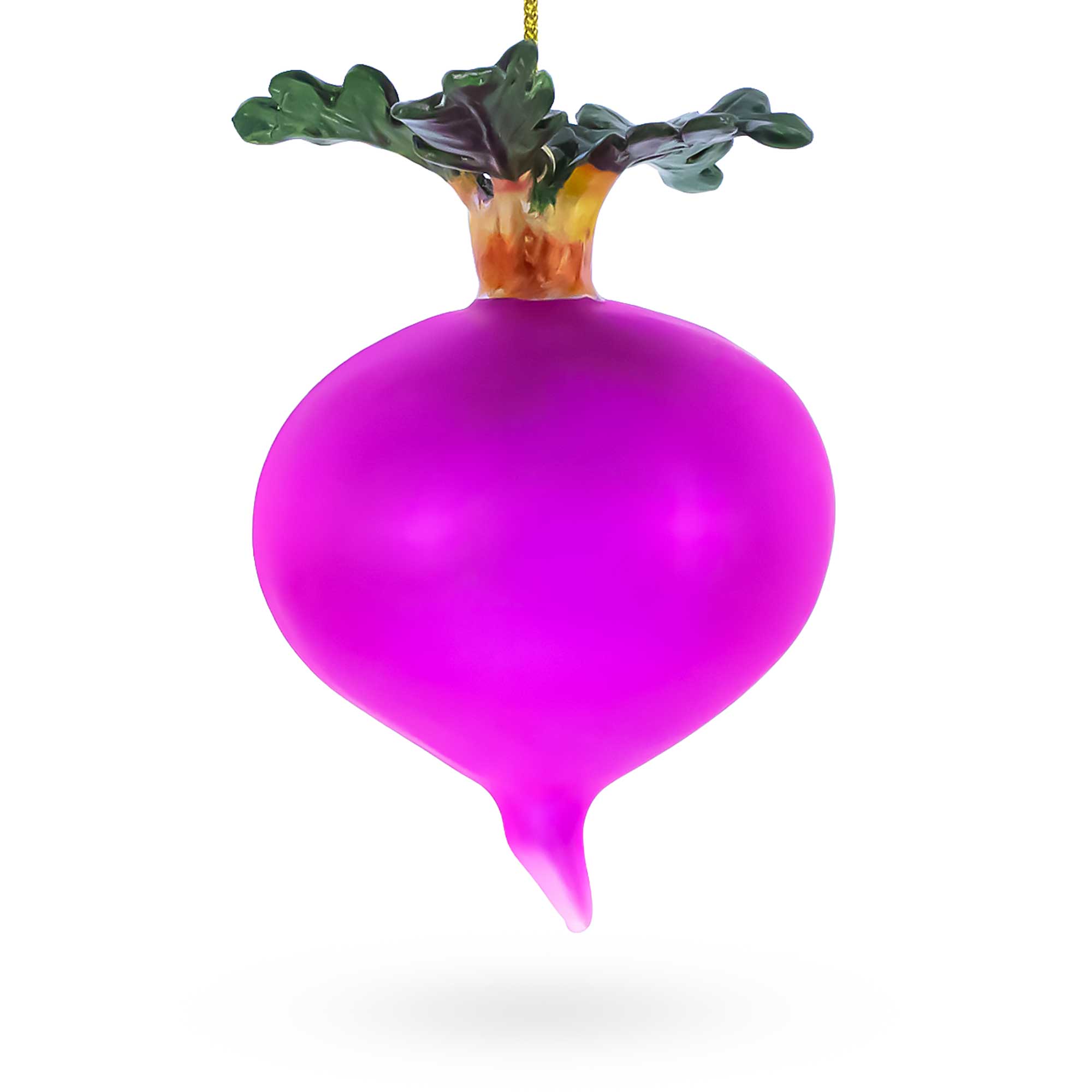 Beetroot Glass Christmas Ornament in Purple color Figurine