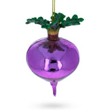 Beetroot Blown Glass Christmas Ornament in Purple color