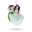 Frosty Friends: Arctic Harmony - Blown Glass Christmas Ornament in Blue color,  shape