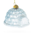 Arctic Dwelling: Igloo - Blown Glass Christmas Ornament in White color,  shape