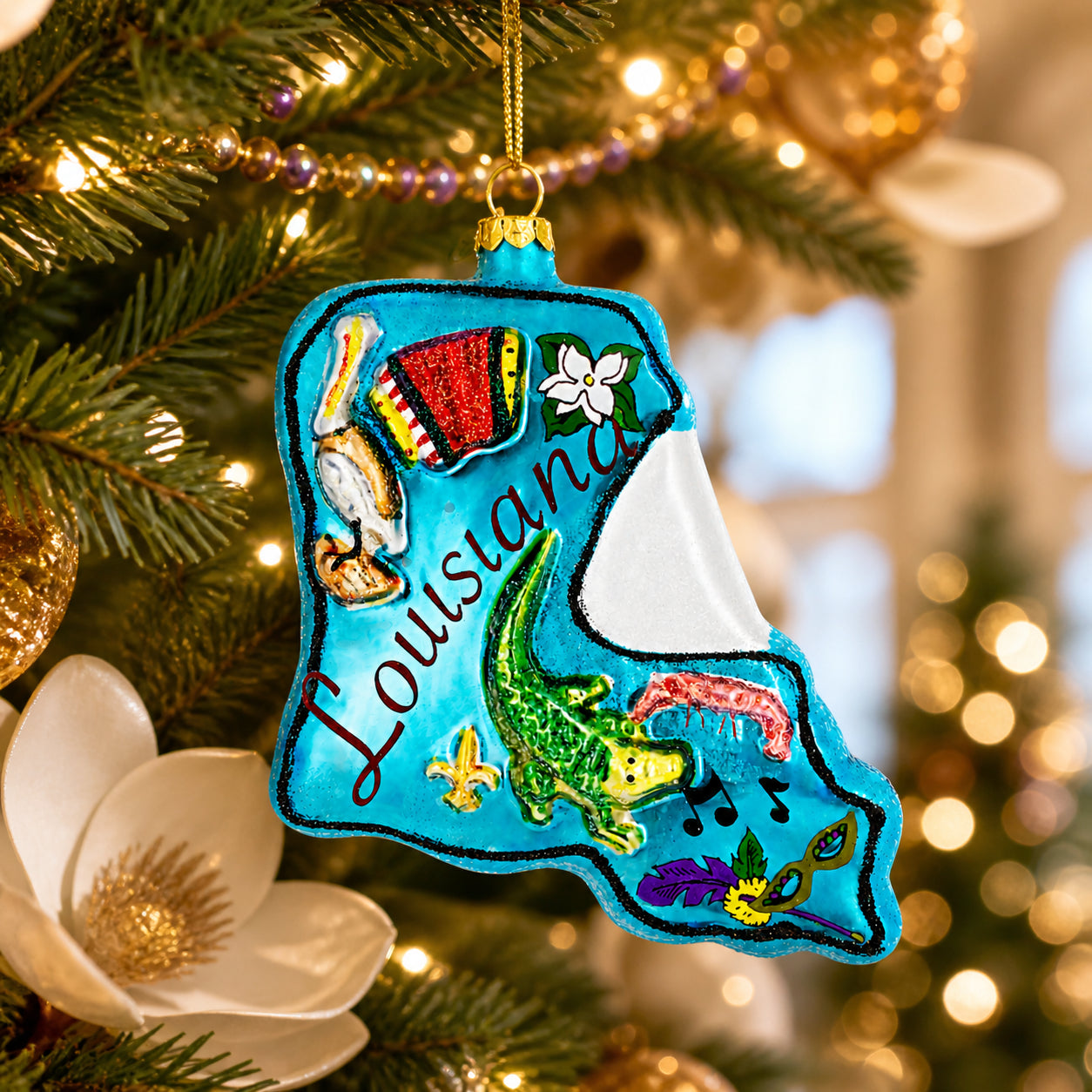 Buy Christmas Ornaments Travel North America USA Louisiana USA States by BestPysanky Online Gift Ship