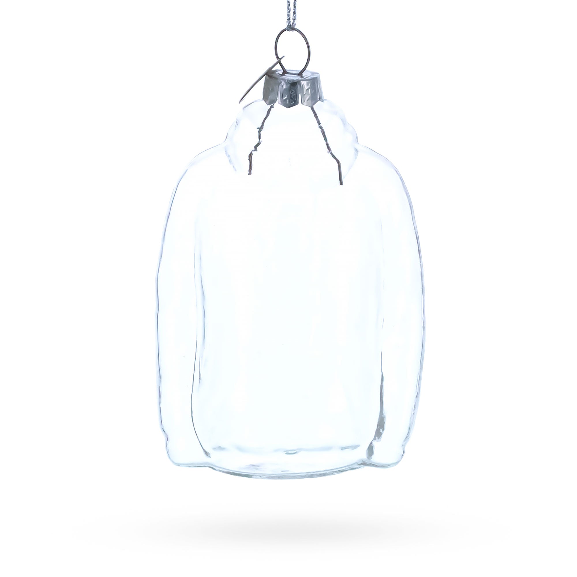 Hoodie Clear Glass Christmas Ornament in Clear color Figurine