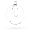 Flower-Shaped Clear Glass Christmas Ornament in Clear color Figurine