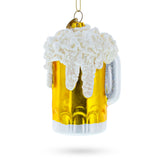 Frothy Beer Mug - Blown Glass Christmas Ornament in Multi color,  shape