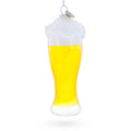 Frothy Pint of Ale Glass Christmas Ornament in Yellow color Figurine