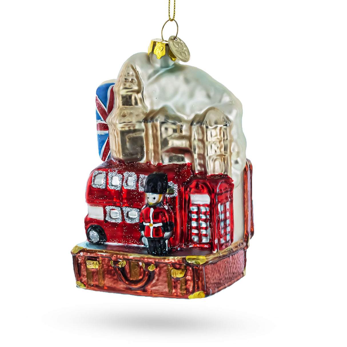 Glass Landmarks in London, United Kingdom - Blown Glass Christmas Ornament in Multi color