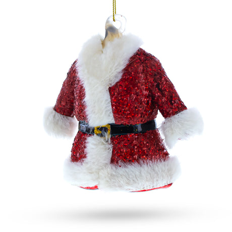 Glass Classic Santa Coat - Blown Glass Christmas Ornament in Red color