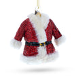 Classic Santa Coat Blown Glass Christmas Ornament in Red color