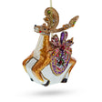 Fancy Reindeer Glass Christmas Ornament in Multi color