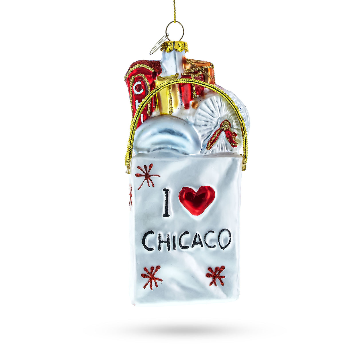 Buy Christmas Ornaments Travel North America USA Illinois Chicago by BestPysanky Online Gift Ship