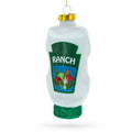 Ranch Dressing Glass Christmas Ornament in Green color Figurine