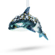 Glass Majestic Orca Whale - Blown Glass Christmas Ornament in Multi color
