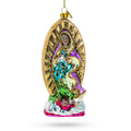 Reverent Virgin Mary Glass Christmas Ornament in Multi color Figurine