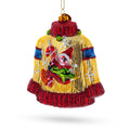 Festive Holiday Sweater Glass Christmas Ornament in Multi color Figurine
