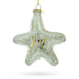 Golden Gleaming Star "Joy" - Blown Glass Christmas Ornament in Gold color, Star shape