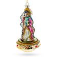 Reverent Virgin Mary with Baby Jesus - Blown Glass Christmas Ornament in Multi color,  shape