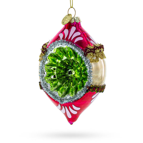 Retro Reflection Pink Glass Christmas Ornament by BestPysanky