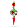Glass Vintage-Inspired Multicolored Finial - Timeless Blown Glass Christmas Ornament in Multi color