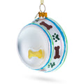 Bowl White Bone Glass Christmas Ornament in Silver color Figurine