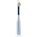 Silver Baseball Bat Glass Christmas Ornament in Silver color Figurine
