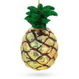 Pineapple Blown Glass Christmas Ornament in Gold color