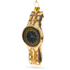 Glass Golden Watch Blown Glass Christmas Ornament in Gold color