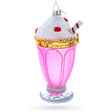 Pink Glass Shake Blown Glass Christmas Ornament in Pink color,  shape