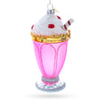 Pink Glass Shake Blown Glass Christmas Ornament in Pink color