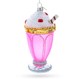 Pink Glass Shake Blown Glass Christmas Ornament in Pink color