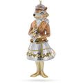 Fox with Binoculars Glass Christmas Ornament in Brown color Figurine