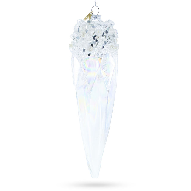 Sparkling Crystal Blown Glass Christmas Ornament in Multi color