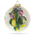 Lemons and Pomegranate on a Branch Glass Christmas Ornament in Multi color Figurine