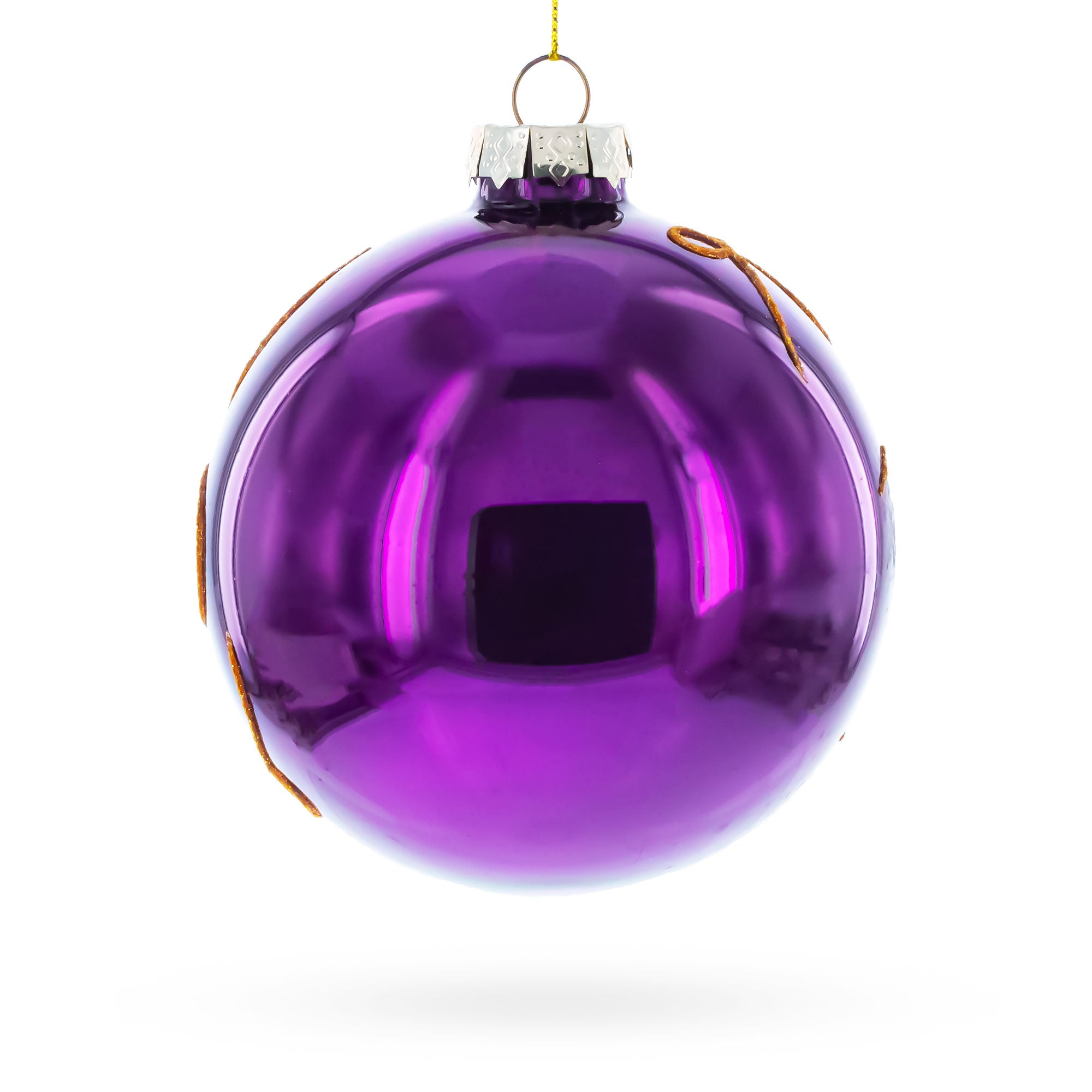 Purple Jewel Butterfly Glass Ball Christmas OrnamentChina , dimensions in inches:  x  x