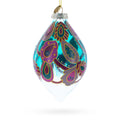 Teardrop Paisley Finial Glass Christmas Ornament in Multi color Finial