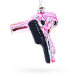 Pink Hairdryer with Scissors and Comb Glass Christmas Ornament in Multi color
