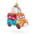 Taco Truck Glass Christmas Ornament in Multi color Figurine