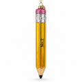 Pencil Glass Christmas Ornament in Yellow color Figurine