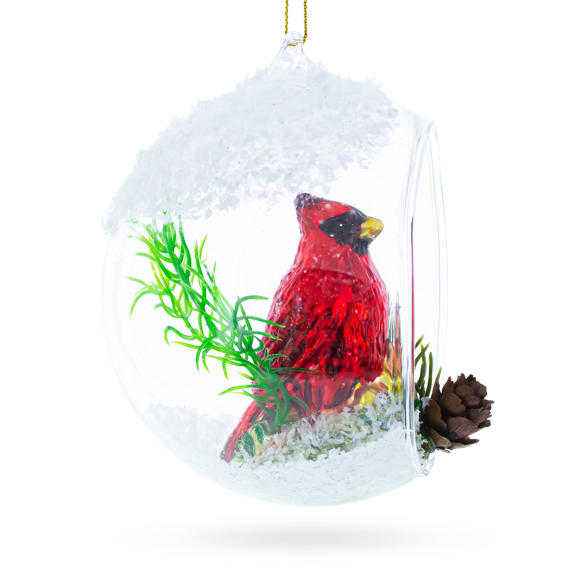 BestPysanky online gift shop sells red cardinal bird encased glass ball christmas ornament ornaments animals wild birds clear animal made high-quality ensures stunning shine lasting durability exquisitely hand-painted highlights vibrant colors intricate details unique appeal includes