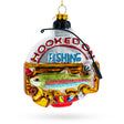 Captivating "Hooked on Fishing" - Blown Glass Christmas Ornament in Multi color,  shape