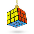 Magic Cube Glass Christmas Ornament in Multi color Figurine