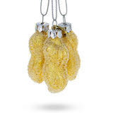 Wholesome Trio of Peanuts Blown Glass Christmas Ornament in Yellow color