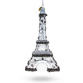 Iconic Eiffel Tower, Paris Glass Christmas Ornament in Clear color Figurine
