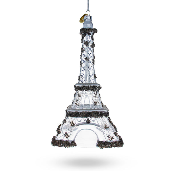Iconic Eiffel Tower, Paris - Blown Glass Christmas Ornament by BestPysanky