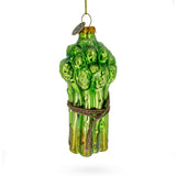Fresh Asparagus Blown Glass Christmas Ornament in Green color