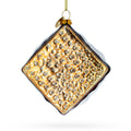 Chocolate-Dipped Cookie or Biscuit Glass Christmas Ornament in Brown color Figurine
