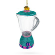Glass Sleek Mixer/Juicer - Blown Glass Christmas Ornament in Multi color