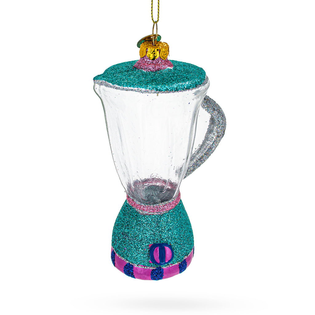 Mixer/Juicer Glass Christmas Ornament in Green color Figurine